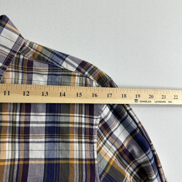 Shirts By AG Adriano Goldschmied Purple Plaid Flannel Mens Size Medium Casual - Picture 9 of 9